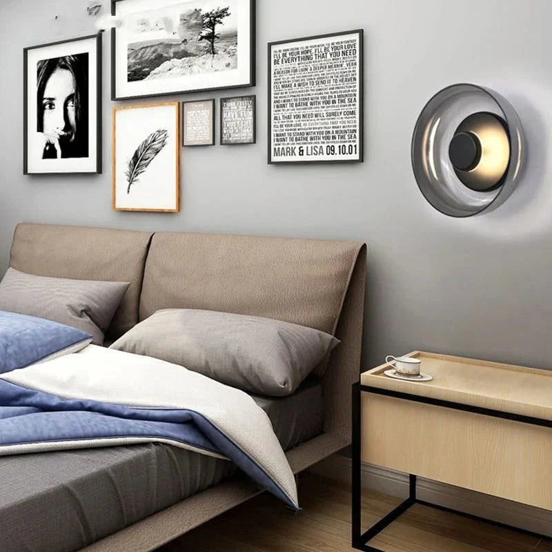 Scandinavian Wall Sconce for Bedroom & Living Room | Minimalist Glass Stone Design | LED 5W Accent Light | 23x95cm