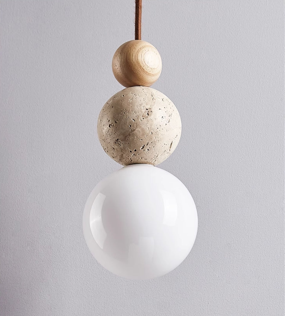 Modern travertine pendant lamp in simple style