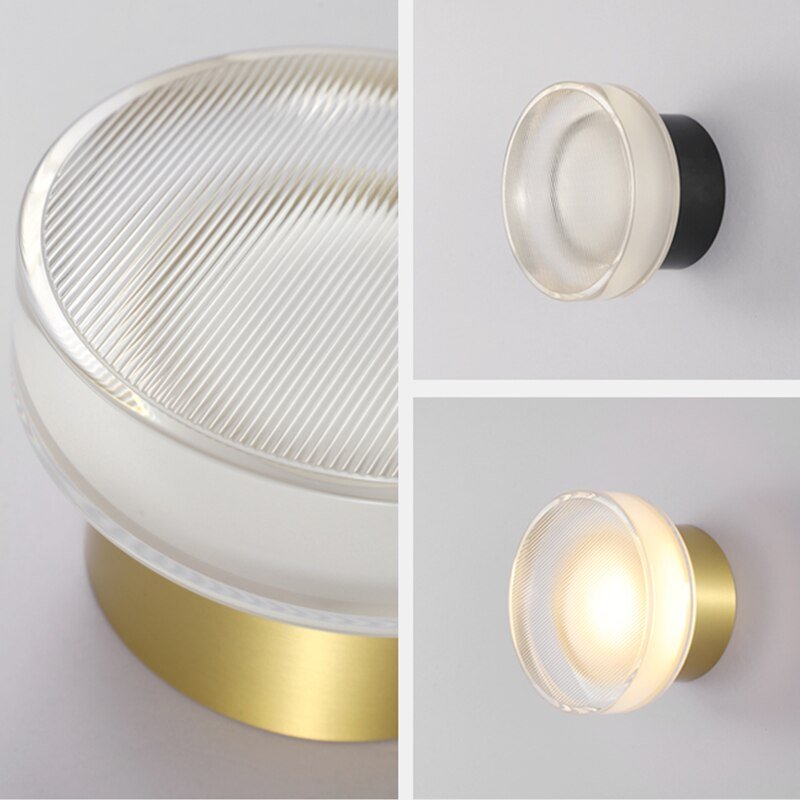 Modern Glass LED Wall Sconces | Postmodern Wall Lamps | Integrated LED Lighting | Indoor Decorative Wall Lights