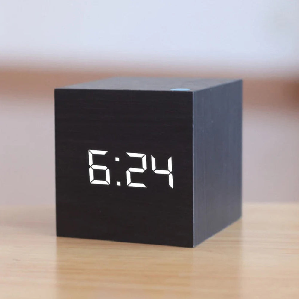 TimeCube Mini | LED Digital Alarm Clock with Compact Design for Modern Living Spaces