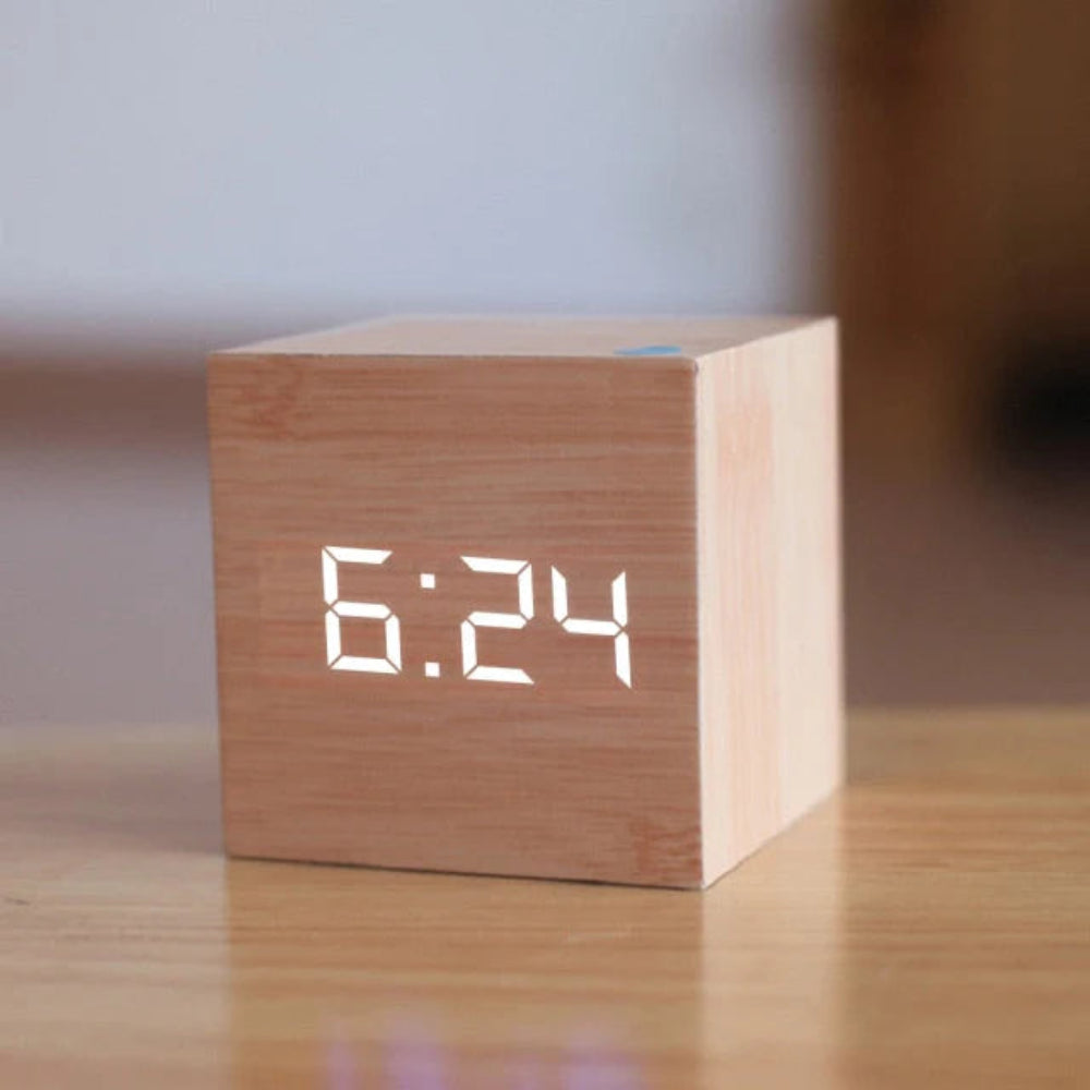 TimeCube Mini | LED Digital Alarm Clock with Compact Design for Modern Living Spaces