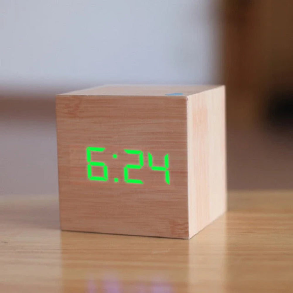 TimeCube Mini | LED Digital Alarm Clock with Compact Design for Modern Living Spaces