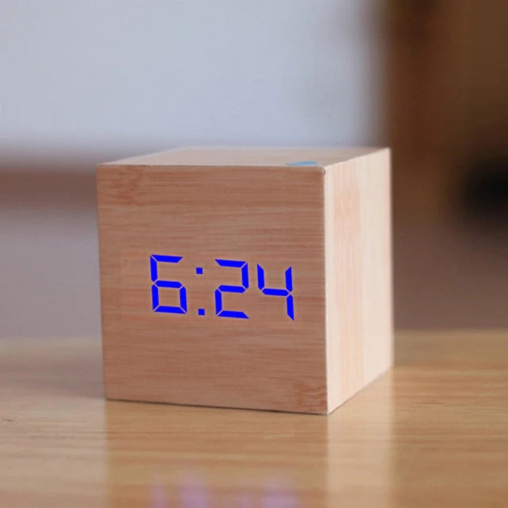 TimeCube Mini | LED Digital Alarm Clock with Compact Design for Modern Living Spaces