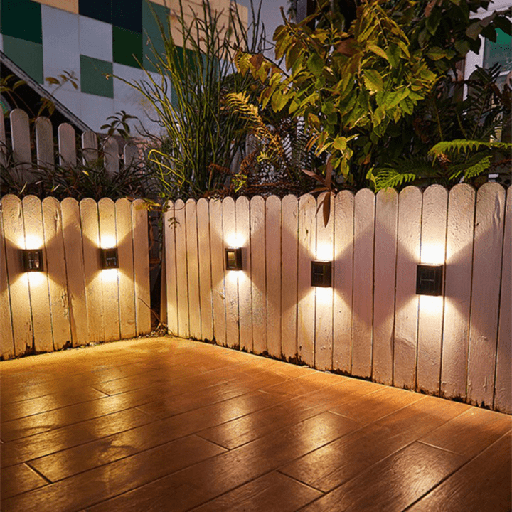Wireless LED Solar Wall Lamps Deluxe - Create the Perfect Atmosphere in Your Garden!