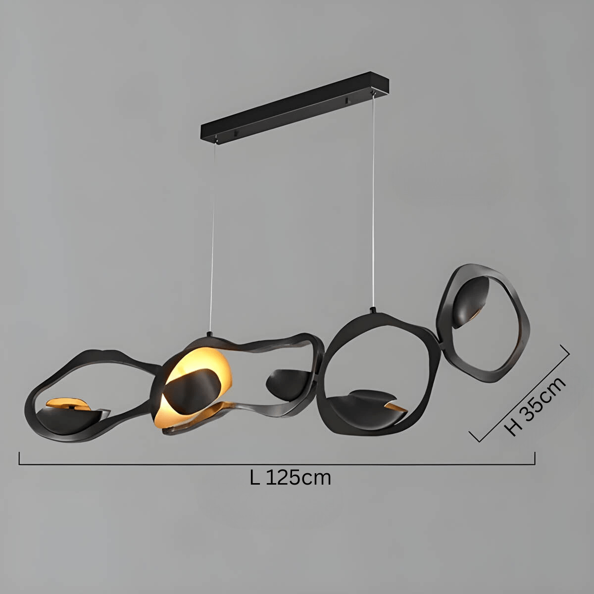 TORRA Modern Pendant Lamp LED Ceiling Light | Alloy Sculptural Design | Adjustable 150cm Cable | Dimmable Option