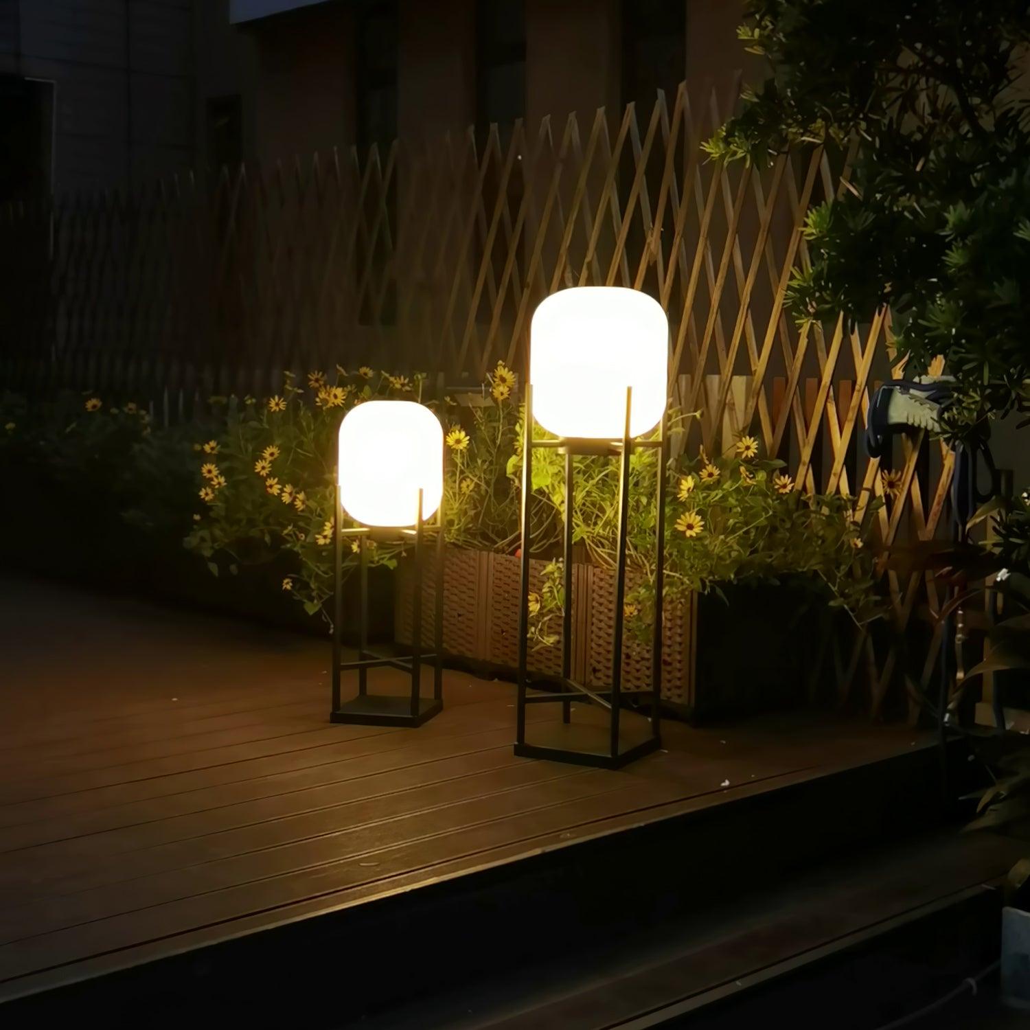 Solar Outdoor Floor Lamp LED Garden Lighting | Stainless Steel & Glass | IP65 Waterproof | 3000K–6000K Patio & Pathway Lamp