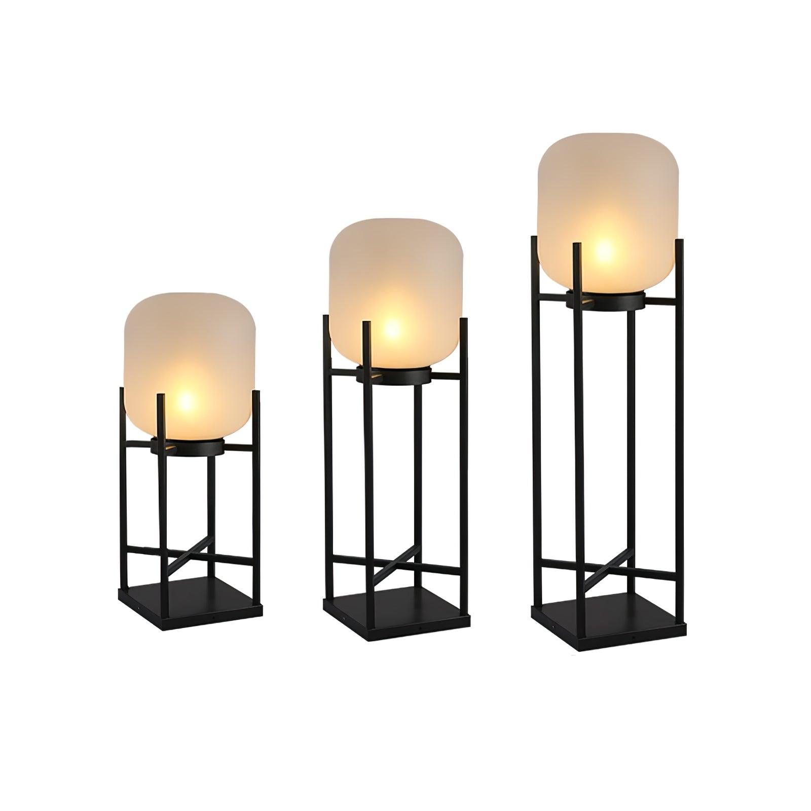 Solar Outdoor Floor Lamp Lantern | Stainless Steel Garden Light | IP65 Waterproof LED | Automatic Dusk-to-Dawn Lighting