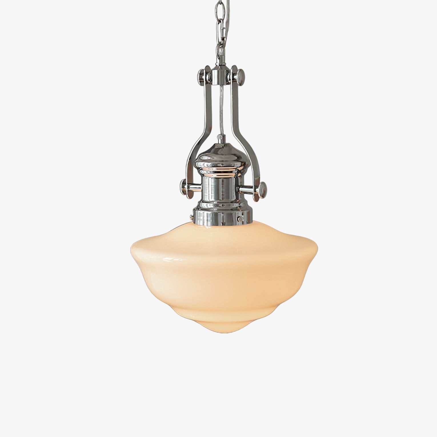 Schoolhouse Pendant Light | Lavagna Glass Hanging Lamp | Metal & Glass Design | E26/E27 Compatible | Farmhouse Modern Ceiling Light