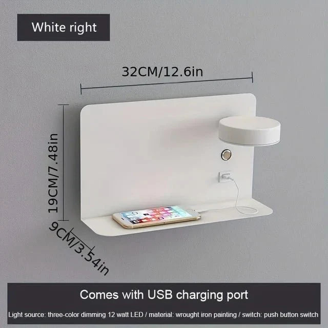 Minimalist Wall Lamp PureShine LED Indoor Sconce Light | Aluminum Modern Simplicity Design | Hallway Bedroom Living Room Lighting