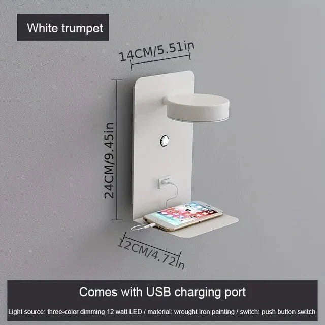Minimalist Wall Lamp PureShine LED Indoor Sconce Light | Aluminum Modern Simplicity Design | Hallway Bedroom Living Room Lighting