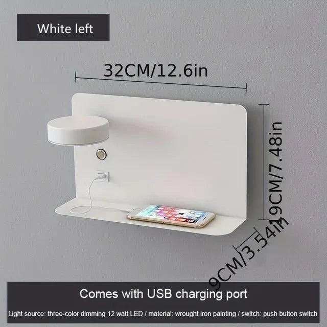 Minimalist Wall Lamp PureShine LED Indoor Sconce Light | Aluminum Modern Simplicity Design | Hallway Bedroom Living Room Lighting