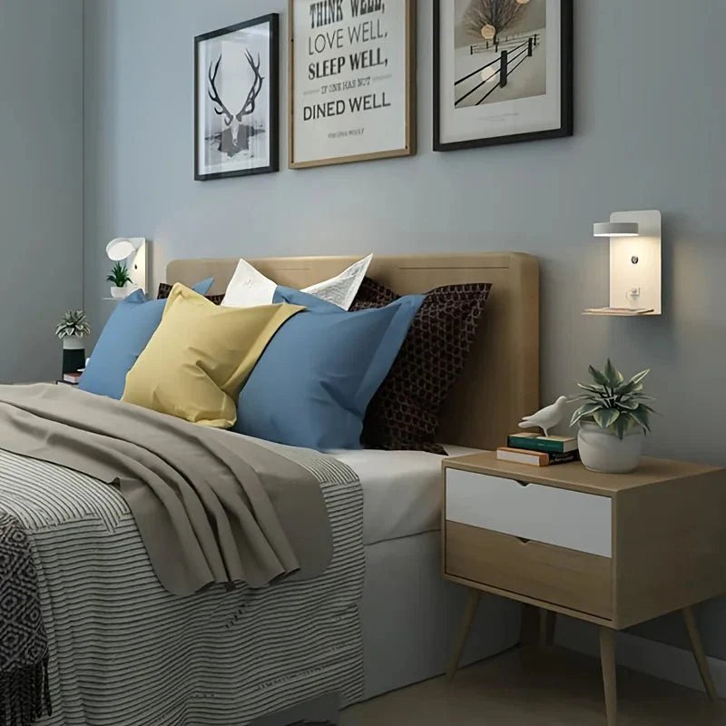 Minimalist Wall Lamp PureShine LED Indoor Sconce Light | Aluminum Modern Simplicity Design | Hallway Bedroom Living Room Lighting