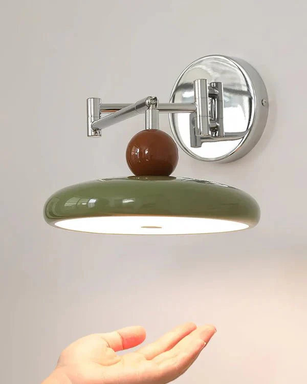 Swing Arm LED Wall Lamp Lola Adjustable | Modern Metal Acrylic | Integrated LED | Hardwired Wall Light for Bedroom and Reading