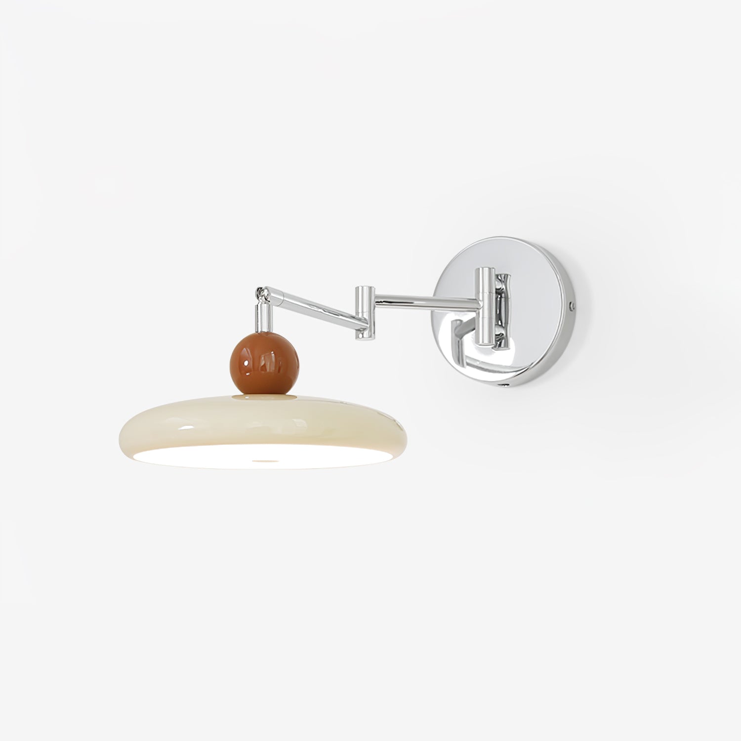 Swing Arm LED Wall Lamp Lola Adjustable | Modern Metal Acrylic | Integrated LED | Hardwired Wall Light for Bedroom and Reading