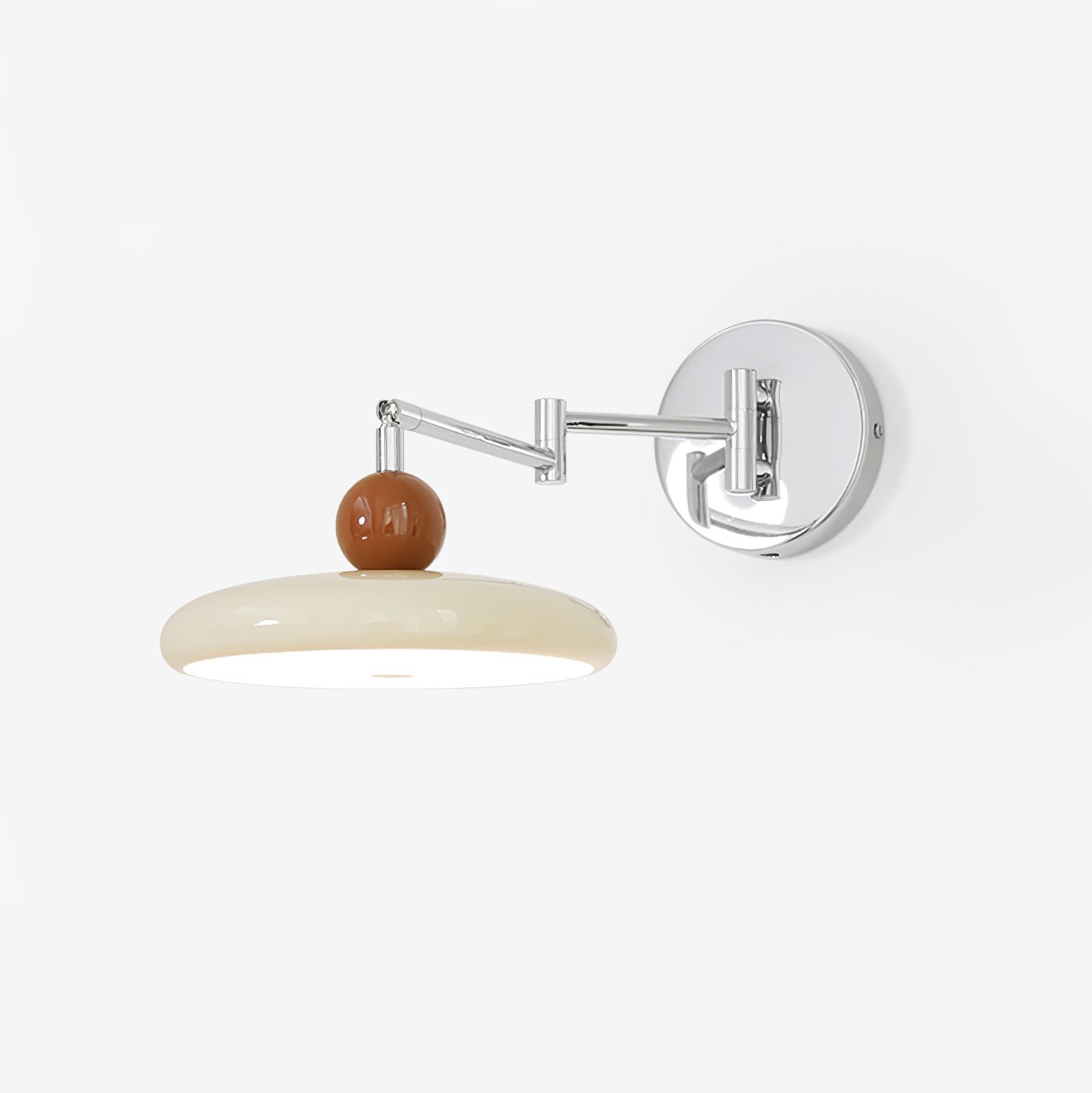 Swing Arm LED Wall Lamp Lola Adjustable | Modern Metal Acrylic | Integrated LED | Hardwired Wall Light for Bedroom and Reading