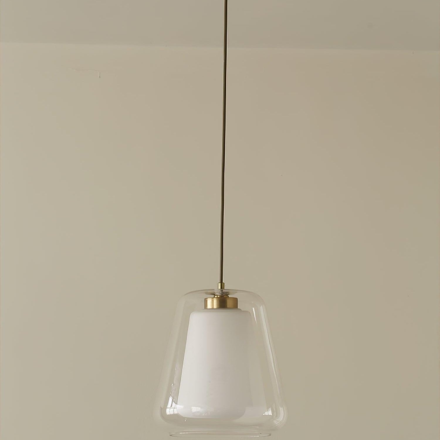 Glass Pendant Light Lucinda Modern Design | E26 E27 Compatible | Metal Glass | Elegant Ceiling Lighting for Dining Room and Kitchen