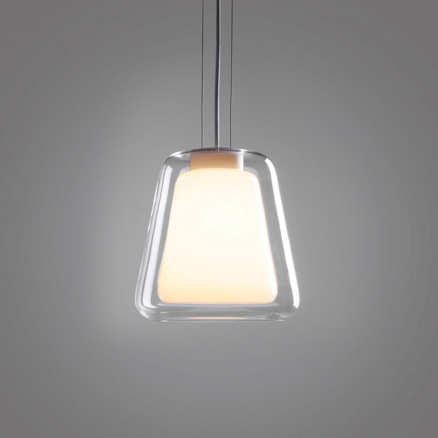 Glass Pendant Light Lucinda Modern Design | E26 E27 Compatible | Metal Glass | Elegant Ceiling Lighting for Dining Room and Kitchen