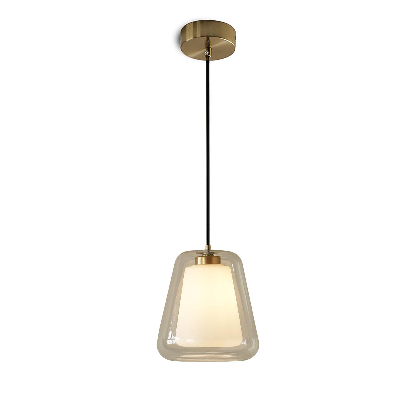 Glass Pendant Light Lucinda Modern Design | E26 E27 Compatible | Metal Glass | Elegant Ceiling Lighting for Dining Room and Kitchen
