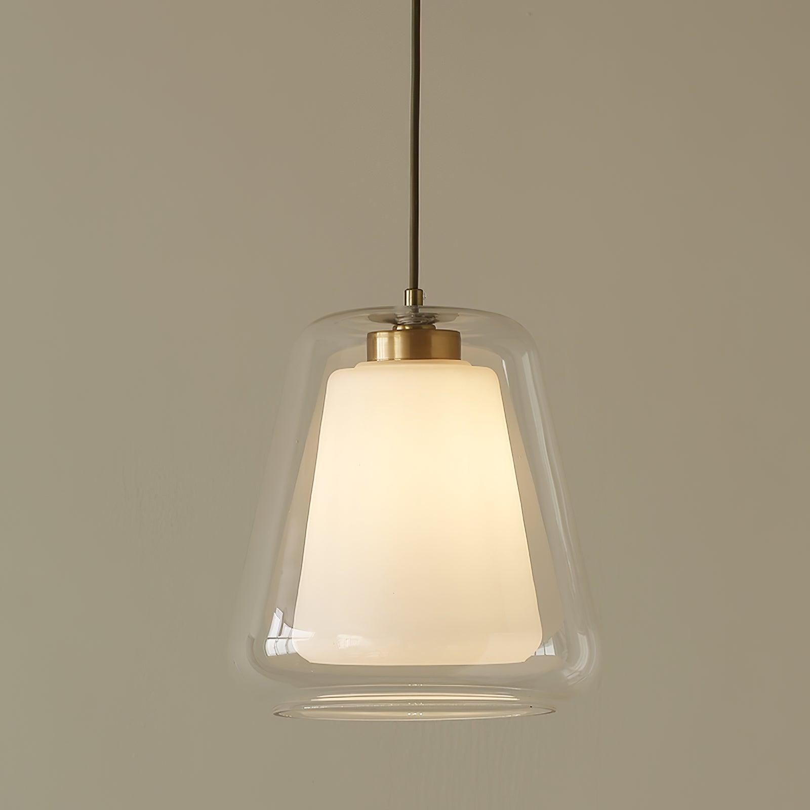 Glass Pendant Light Lucinda Modern Design | E26 E27 Compatible | Metal Glass | Elegant Ceiling Lighting for Dining Room and Kitchen