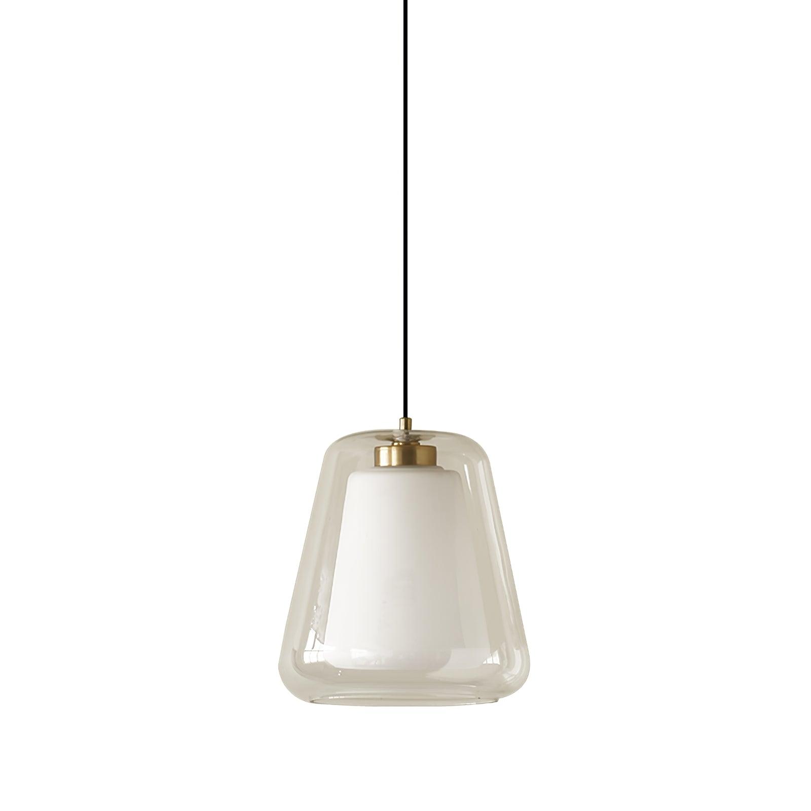 Glass Pendant Light Lucinda Modern Design | E26 E27 Compatible | Metal Glass | Elegant Ceiling Lighting for Dining Room and Kitchen