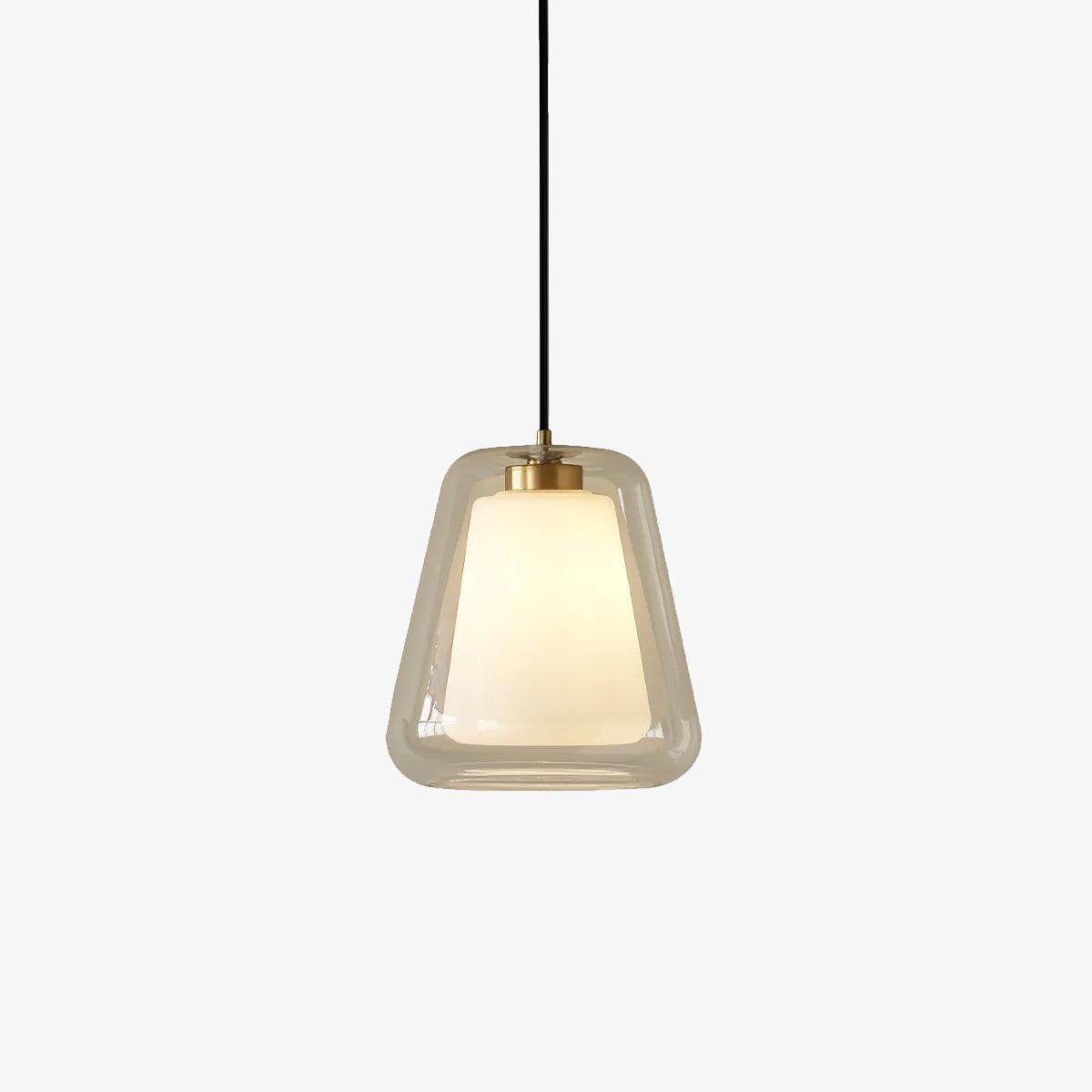 Glass Pendant Light Lucinda Modern Design | E26 E27 Compatible | Metal Glass | Elegant Ceiling Lighting for Dining Room and Kitchen
