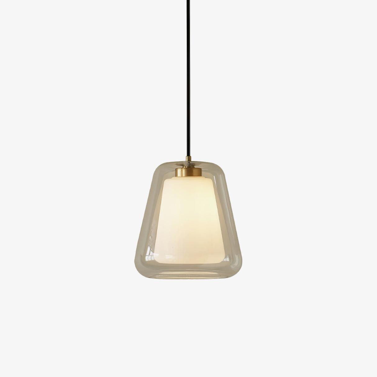 Glass Pendant Light Lucinda Modern Design | E26 E27 Compatible | Metal Glass | Elegant Ceiling Lighting for Dining Room and Kitchen