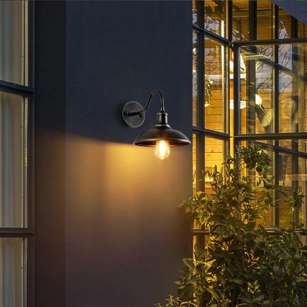 Isyrae Outdoor Wall Lamp Ø25/29 cm | Modern Minimalist Facade Light | E27 IP44 Exterior Lighting