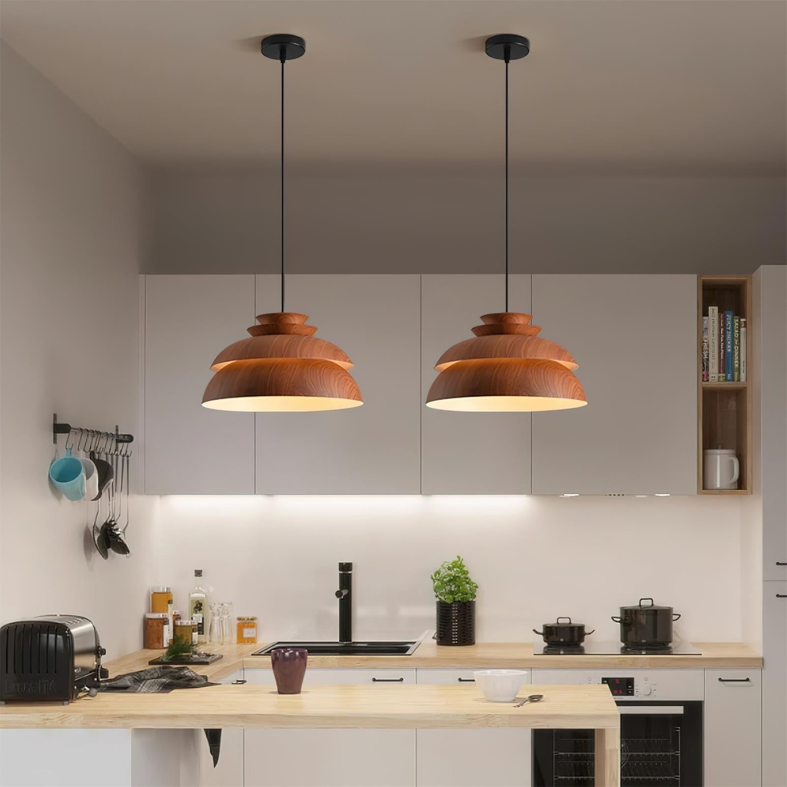 Midori Pendant Lamp Modern Natural Design | Aluminum Hanging Light | E26 E27 Socket 40W | Decorative Ceiling Lamp