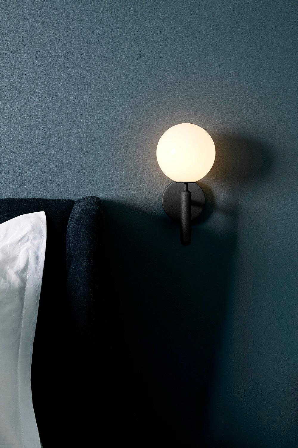 Scandinavian Brass Glass Wall Lamp | Minimalist Luxury Wall Light | E14 LED or Edison Bulb | 34cm Height Indoor Lighting