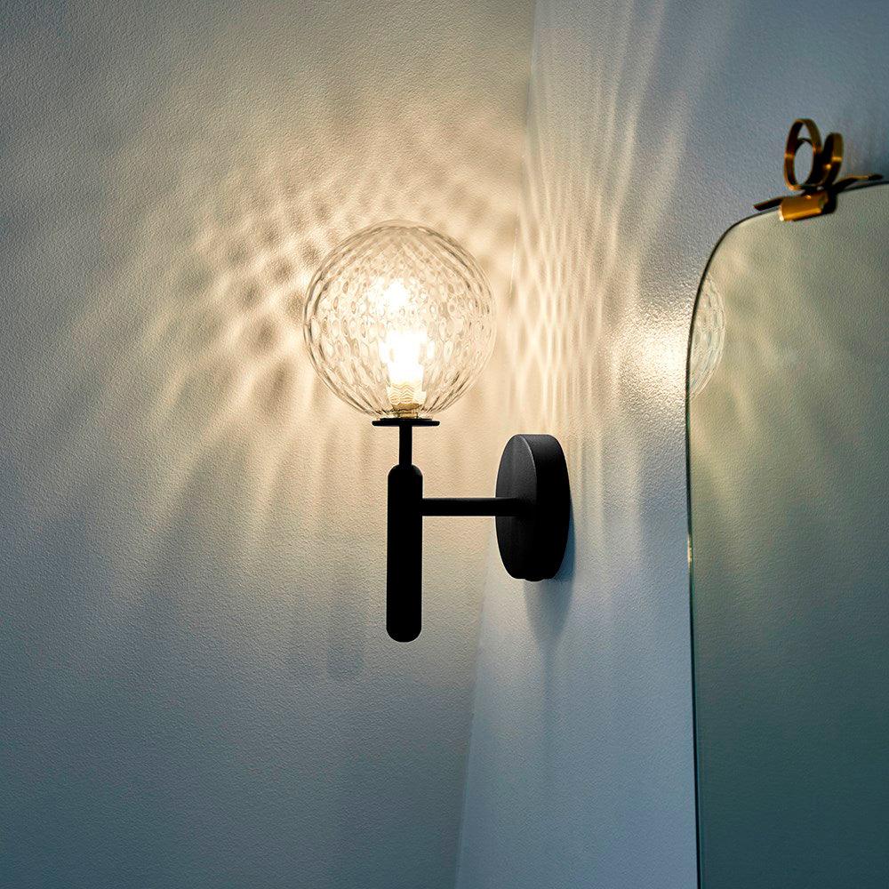 Scandinavian Brass Glass Wall Lamp | Minimalist Luxury Wall Light | E14 LED or Edison Bulb | 34cm Height Indoor Lighting
