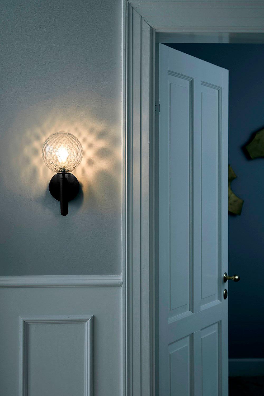 Scandinavian Brass Glass Wall Lamp | Minimalist Luxury Wall Light | E14 LED or Edison Bulb | 34cm Height Indoor Lighting