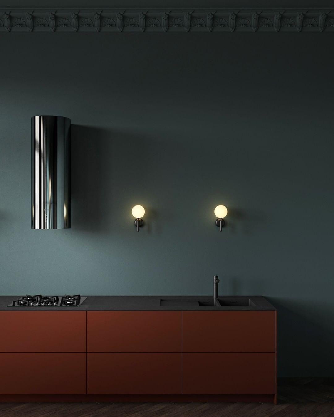 Scandinavian Brass Glass Wall Lamp | Minimalist Luxury Wall Light | E14 LED or Edison Bulb | 34cm Height Indoor Lighting