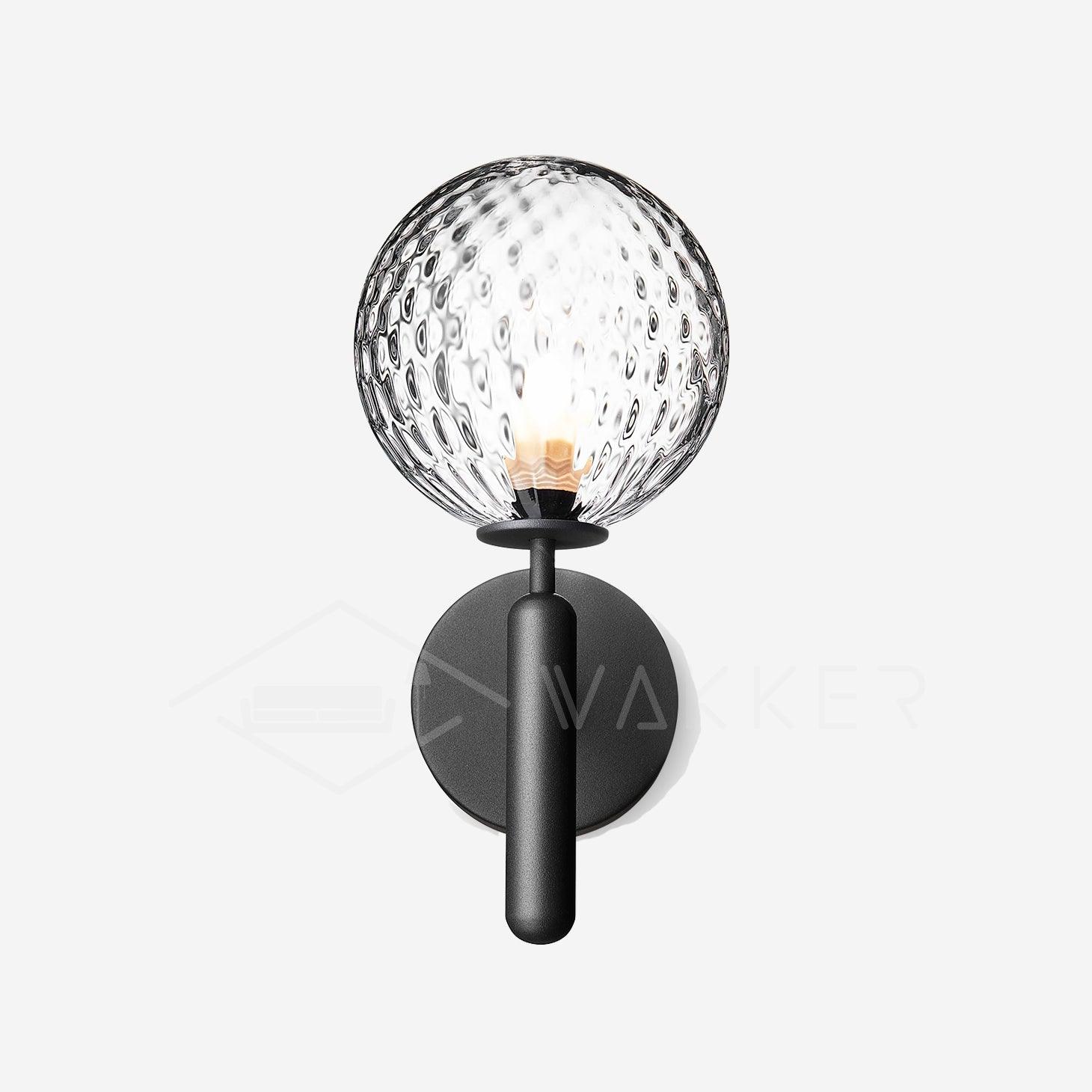Scandinavian Brass Glass Wall Lamp | Minimalist Luxury Wall Light | E14 LED or Edison Bulb | 34cm Height Indoor Lighting