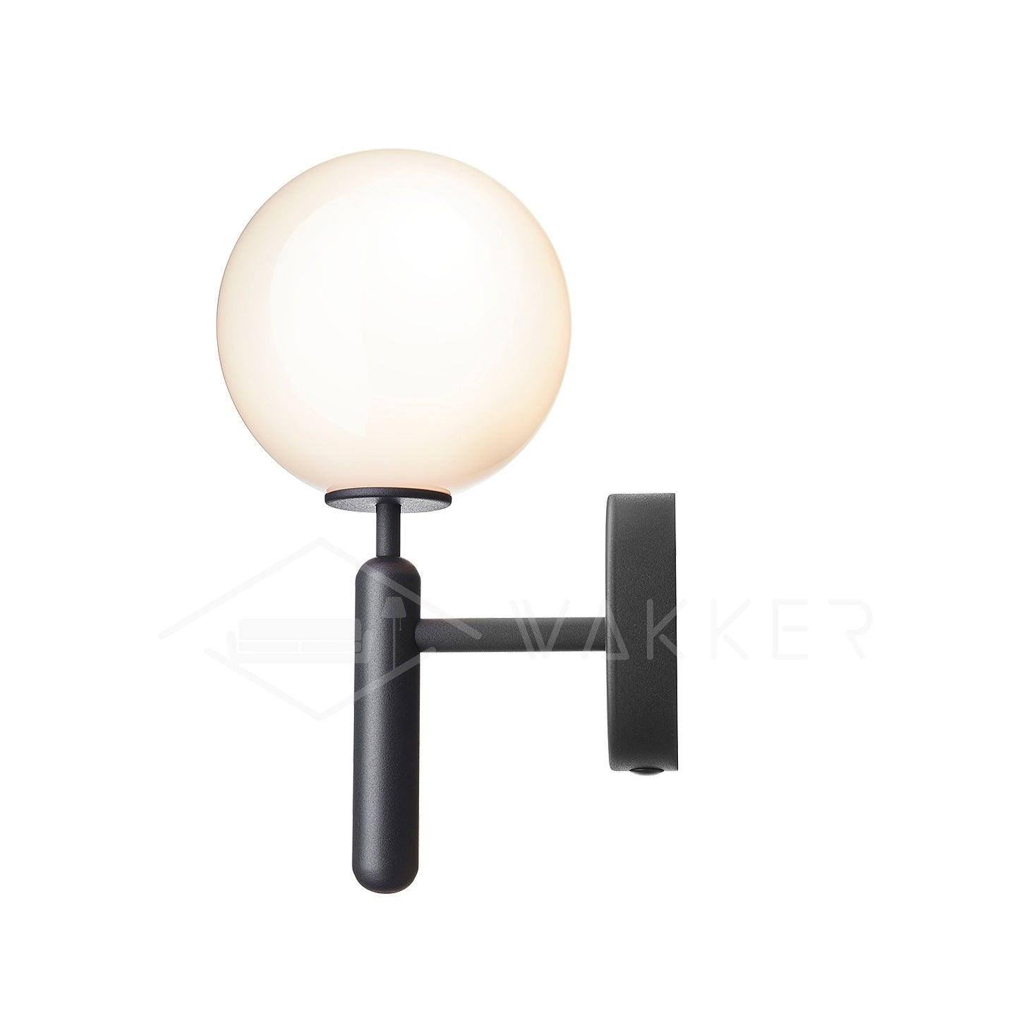 Scandinavian Brass Glass Wall Lamp | Minimalist Luxury Wall Light | E14 LED or Edison Bulb | 34cm Height Indoor Lighting