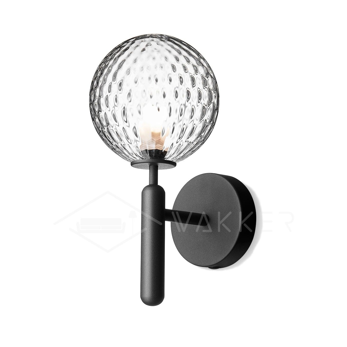 Scandinavian Brass Glass Wall Lamp | Minimalist Luxury Wall Light | E14 LED or Edison Bulb | 34cm Height Indoor Lighting