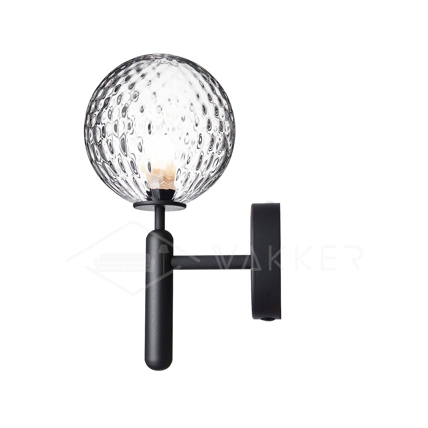Scandinavian Brass Glass Wall Lamp | Minimalist Luxury Wall Light | E14 LED or Edison Bulb | 34cm Height Indoor Lighting