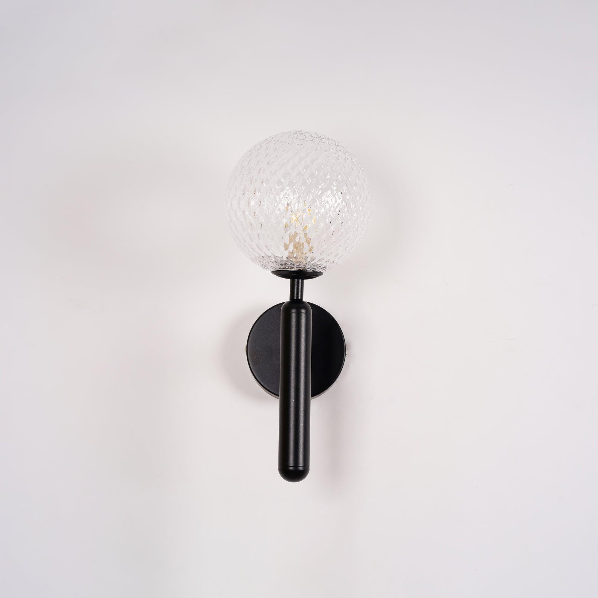 Scandinavian Brass Glass Wall Lamp | Minimalist Luxury Wall Light | E14 LED or Edison Bulb | 34cm Height Indoor Lighting