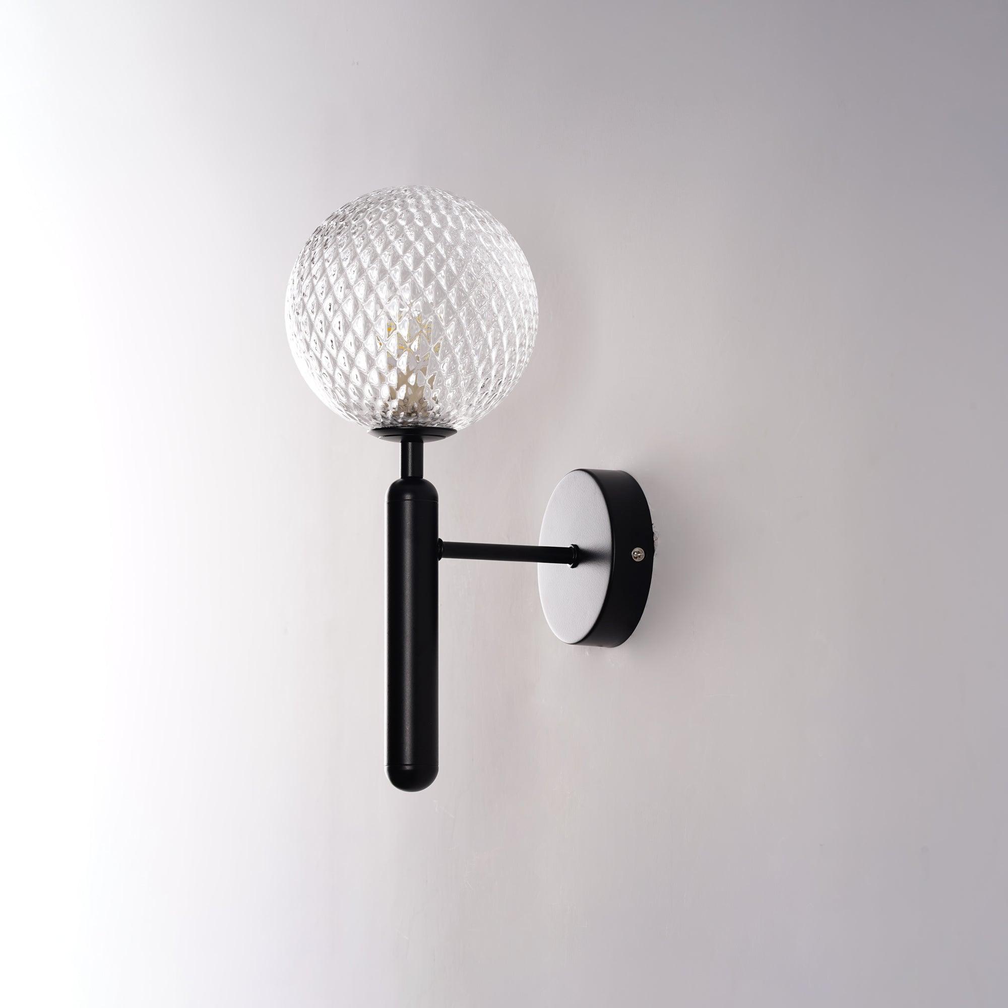 Scandinavian Brass Glass Wall Lamp | Minimalist Luxury Wall Light | E14 LED or Edison Bulb | 34cm Height Indoor Lighting