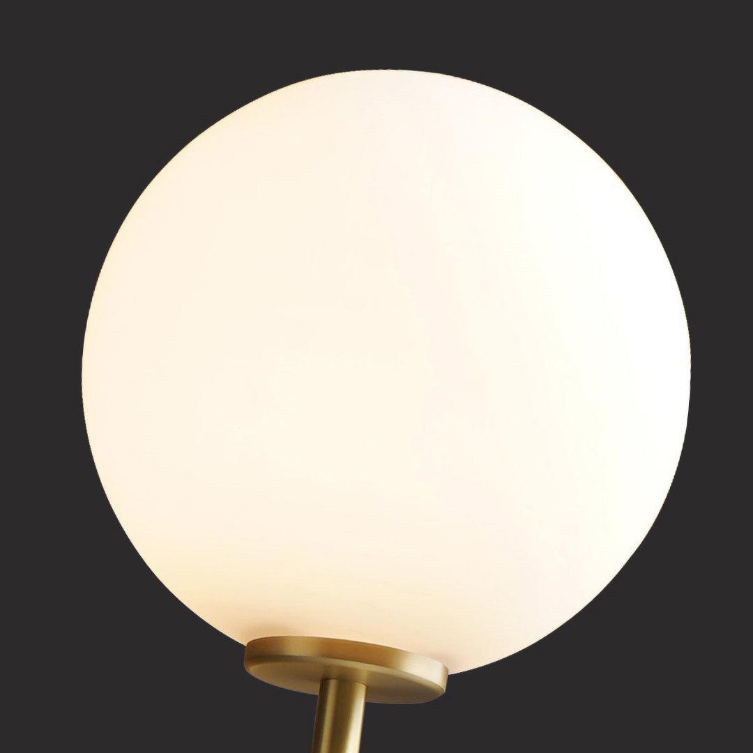Scandinavian Brass Glass Wall Lamp | Minimalist Luxury Wall Light | E14 LED or Edison Bulb | 34cm Height Indoor Lighting