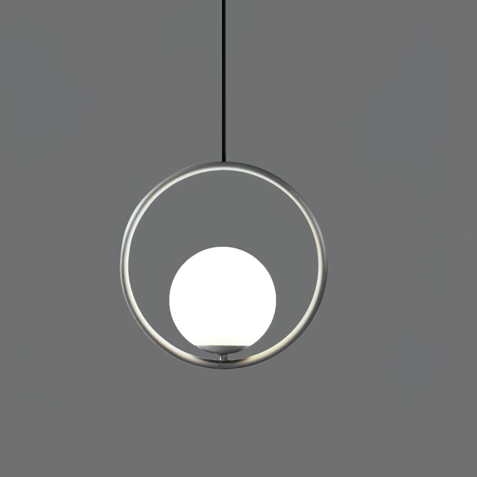 Mila Pendant Lamp Modern Glass Design | Elegant Hanging Ceiling Light | Metal Frame | E14 LED Edison Bulb | Oval & Round Sizes
