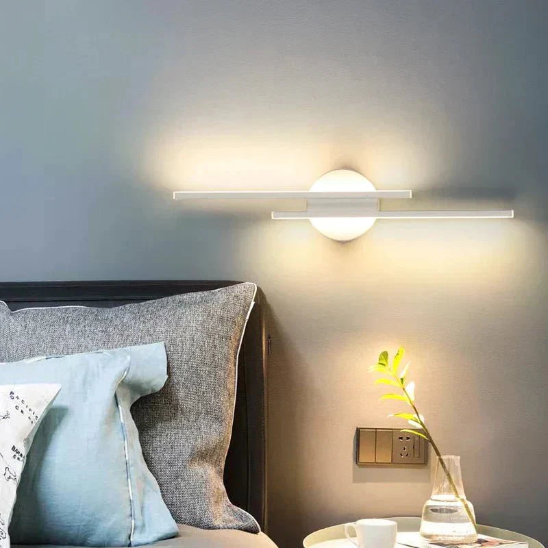 Modern Wall Lamp LED Sconce Minimalist Ambient Lighting | Aluminum & Acrylic | Warm & Cool Light Options | 14W Indoor Wall Light