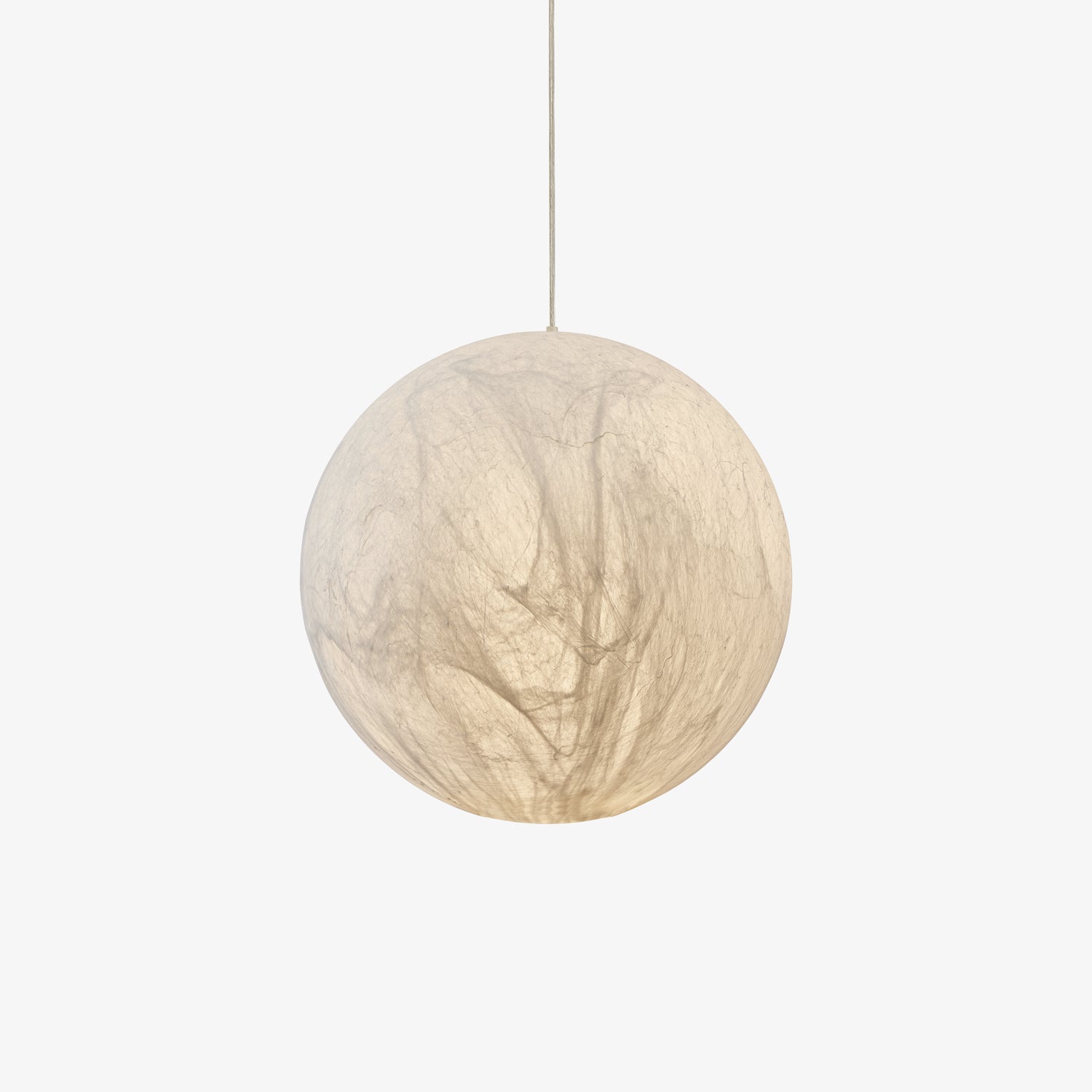 Moon Silk Pendant Lamp E26/E27 | Modern Silk & Acrylic Hanging Light | Adjustable Ceiling Fixture for Bedroom & Dining Room