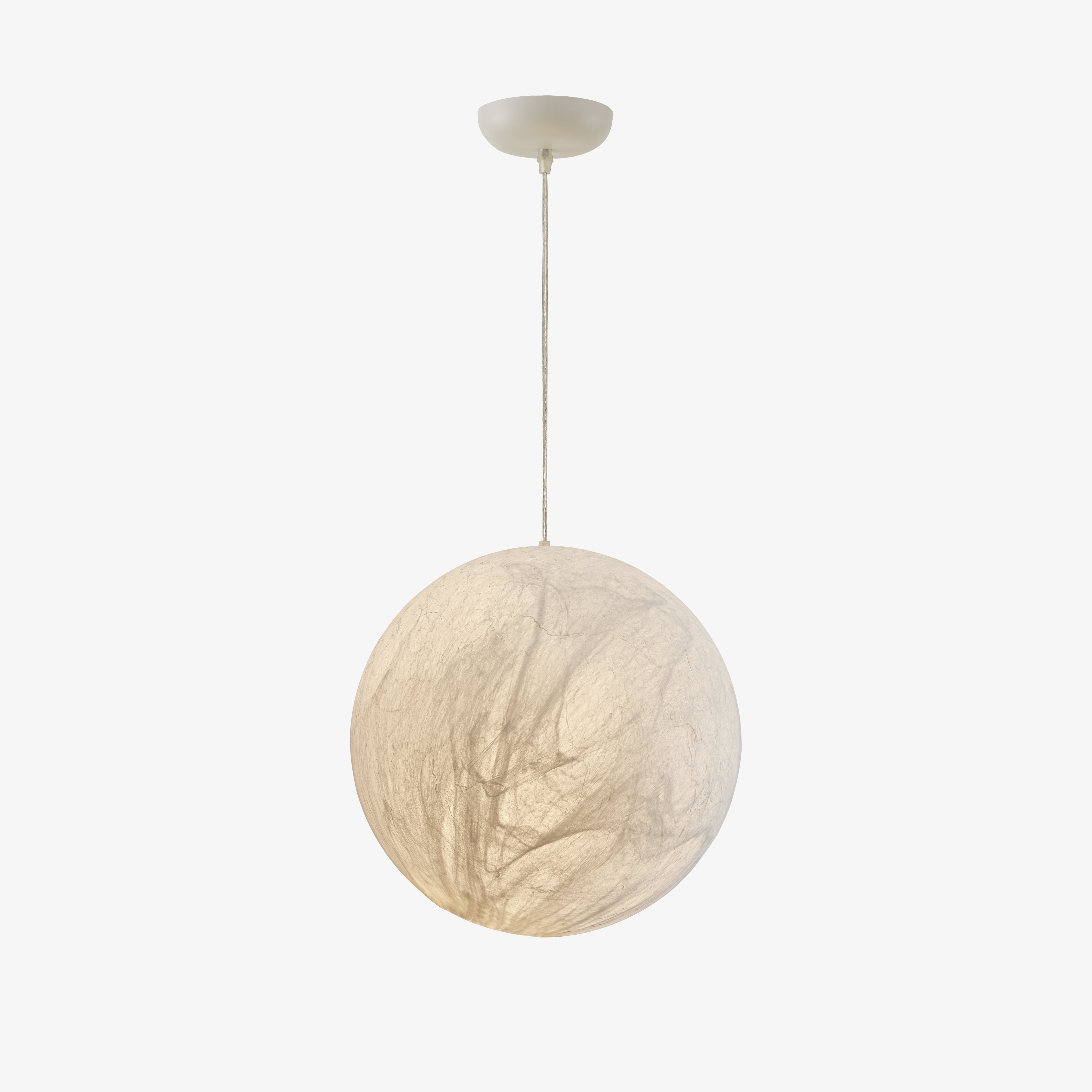 Moon Silk Pendant Lamp E26/E27 | Modern Silk & Acrylic Hanging Light | Adjustable Ceiling Fixture for Bedroom & Dining Room