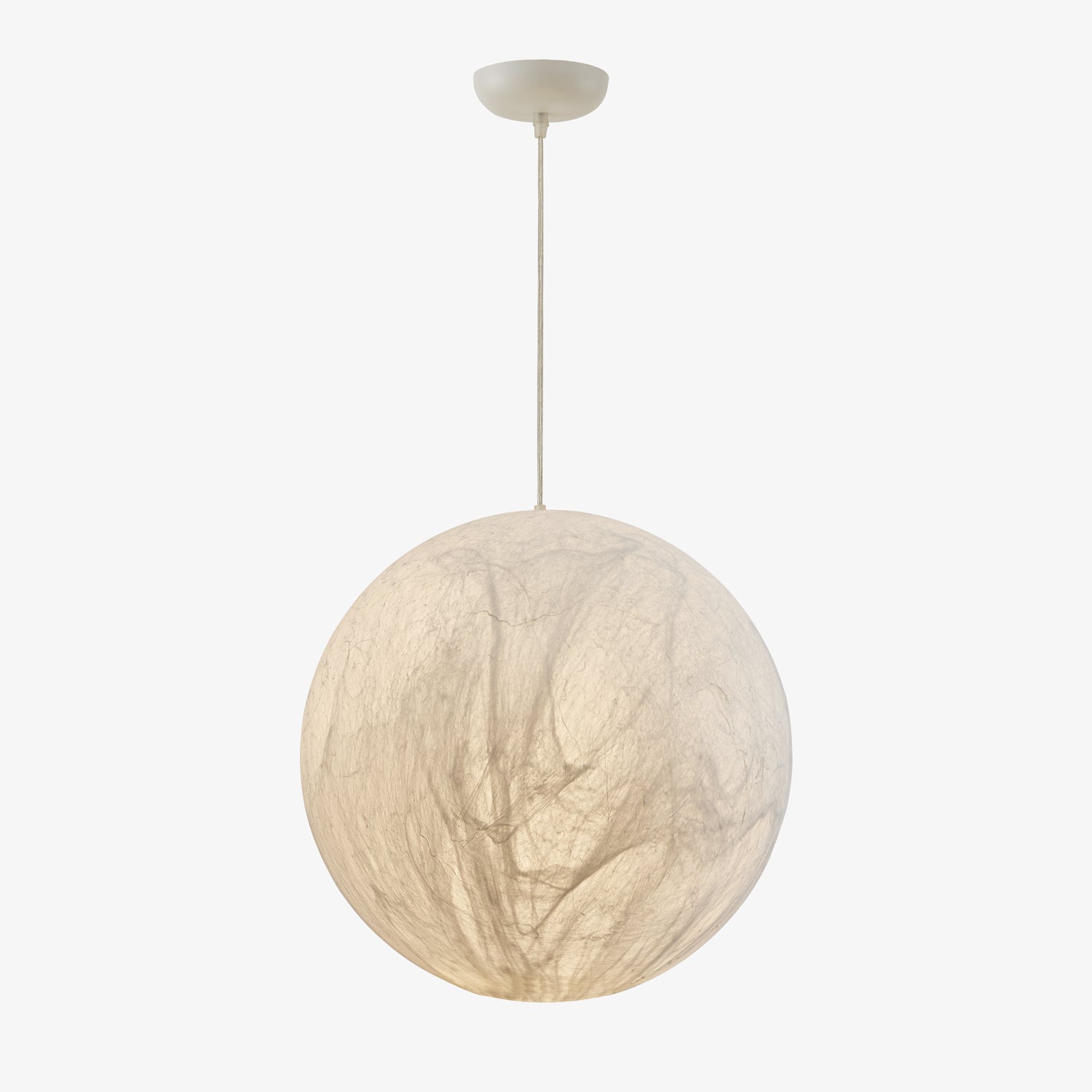 Moon Silk Pendant Lamp E26/E27 | Modern Silk & Acrylic Hanging Light | Adjustable Ceiling Fixture for Bedroom & Dining Room