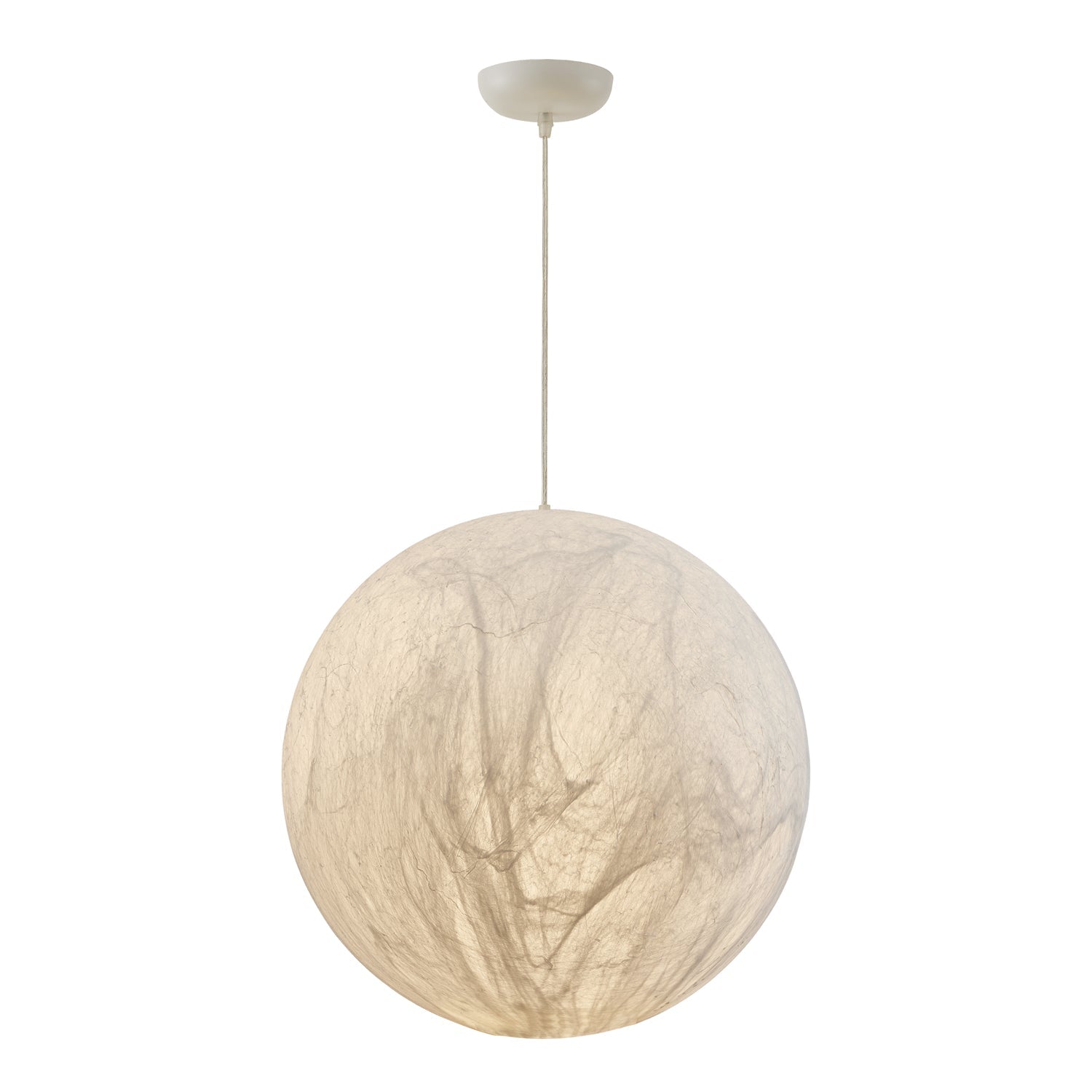 Moon Silk Pendant Lamp E26/E27 | Modern Silk & Acrylic Hanging Light | Adjustable Ceiling Fixture for Bedroom & Dining Room