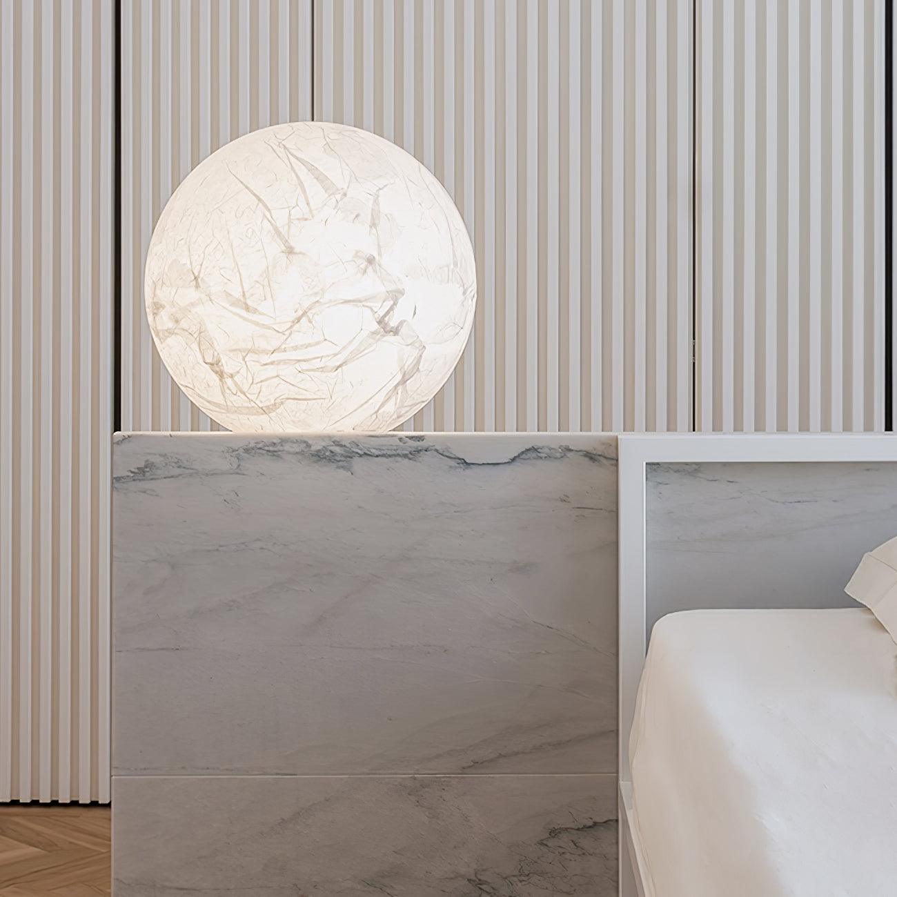 Moon Silk Pendant Lamp E26/E27 | Modern Silk & Acrylic Hanging Light | Adjustable Ceiling Fixture for Bedroom & Dining Room