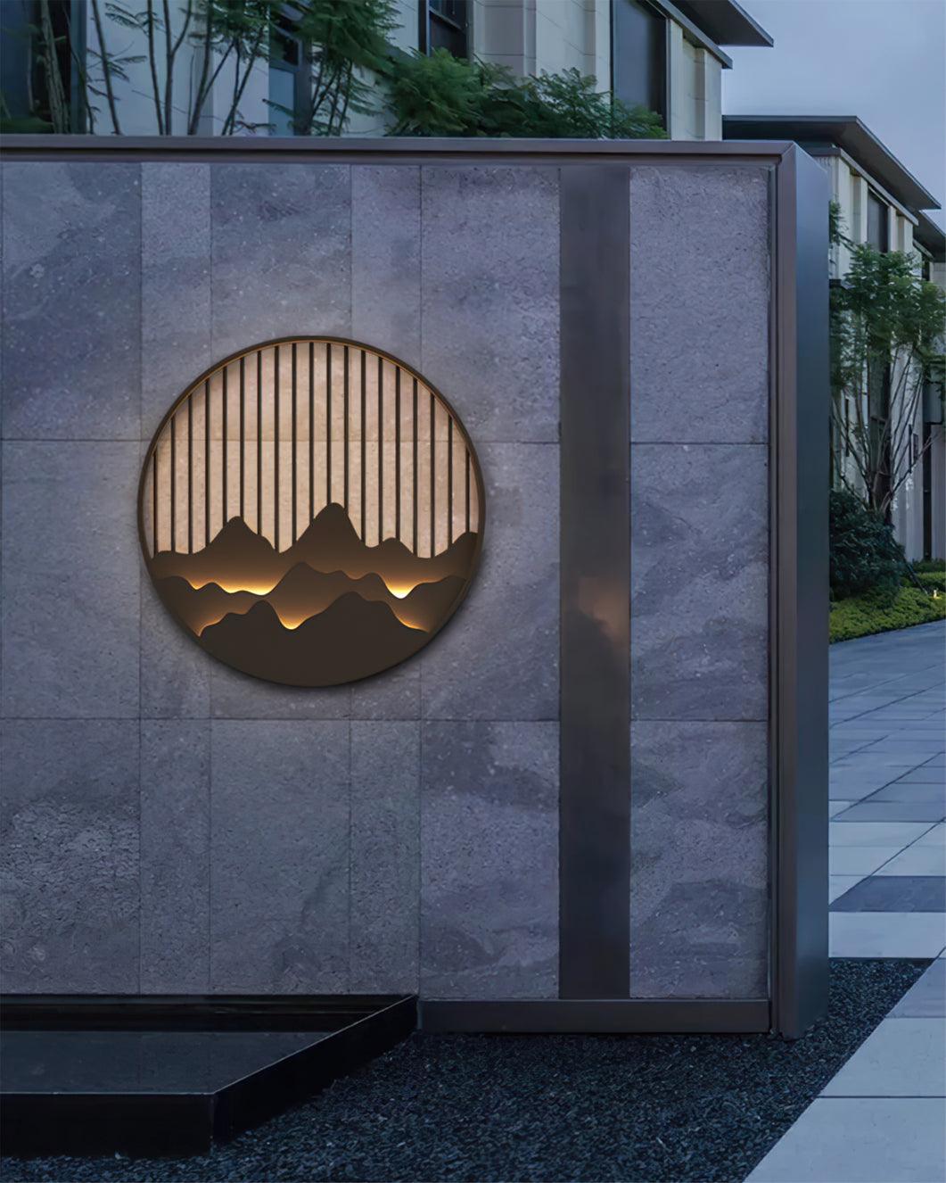Mountain Outdoor Wall Lamp Waterproof LED Wall Light | Modern Landscape Design | IP65 Stainless Steel | Warm Neutral Cool Light Options