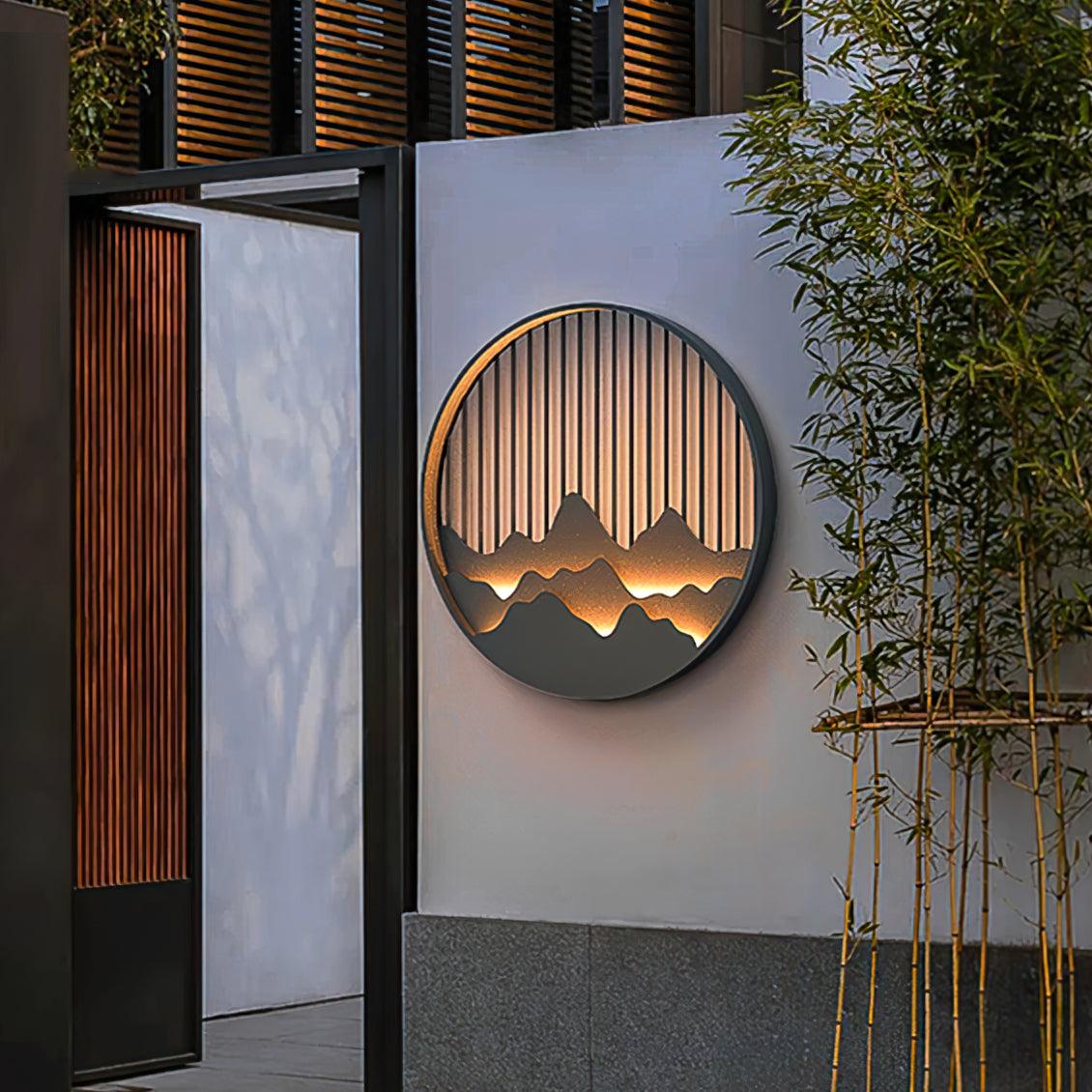 Mountain Outdoor Wall Lamp Waterproof LED Wall Light | Modern Landscape Design | IP65 Stainless Steel | Warm Neutral Cool Light Options