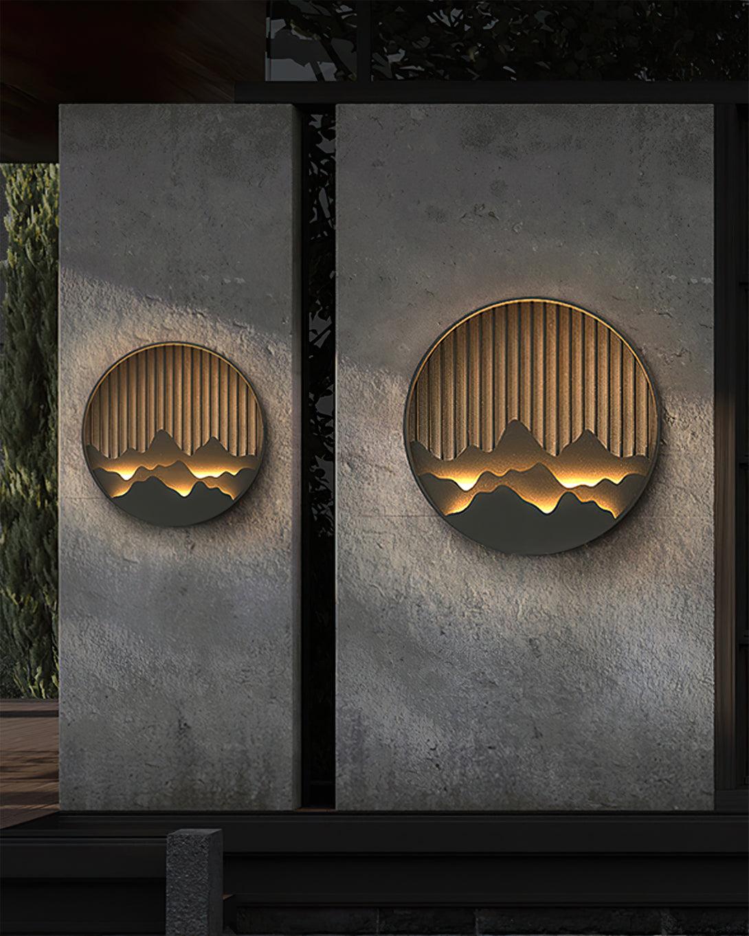 Mountain Outdoor Wall Lamp Waterproof LED Wall Light | Modern Landscape Design | IP65 Stainless Steel | Warm Neutral Cool Light Options