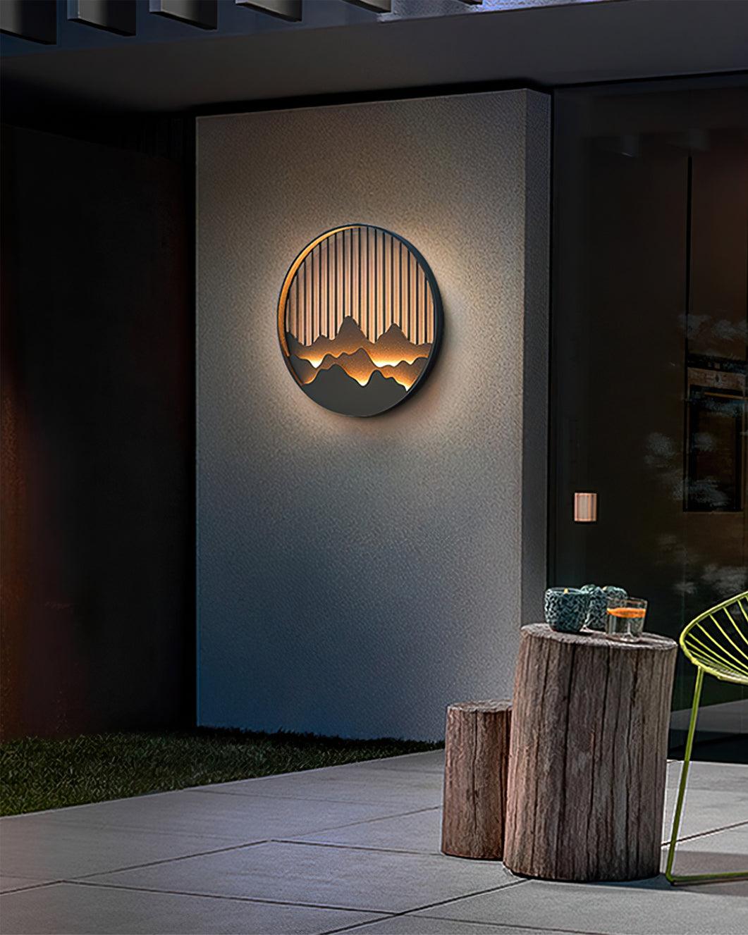 Mountain Outdoor Wall Lamp Waterproof LED Wall Light | Modern Landscape Design | IP65 Stainless Steel | Warm Neutral Cool Light Options